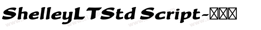 ShelleyLTStd Script字体转换